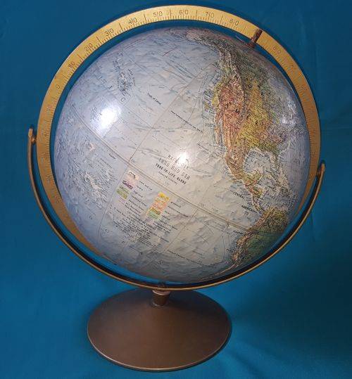 OLD REPLOGLE WORLD GLOBE, DEPICTING SOUTHERN RHODESIA ETC.