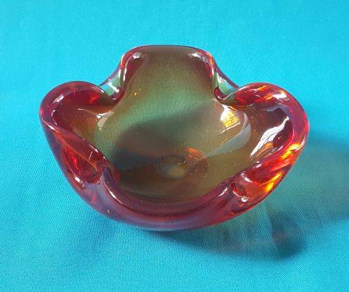 BEAUTIFUL RED MURANO BOWL / ASHTRAY