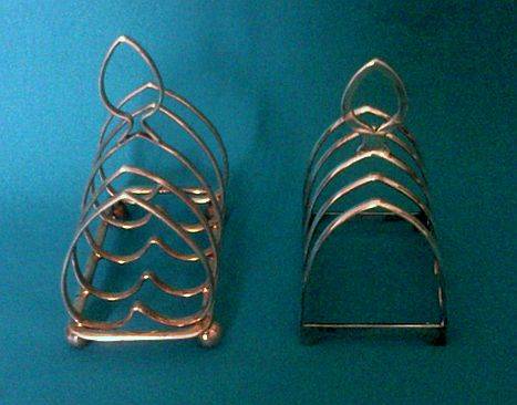 2 SILVER PLATED TOAST RACKS