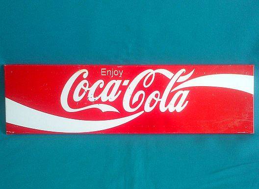OLD ORIGINAL METAL COCA-COLA ADVERTISING SIGN
