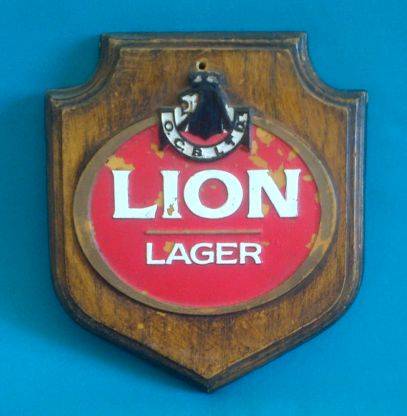 LION LAGER BAR SIGN/ PLAQUE
