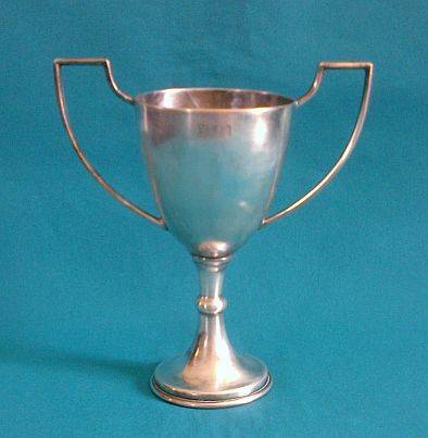 OLD HEAVY SILVER PLATED TROPHY