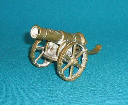 VINTAGE BRASS CANNON ORNAMENT