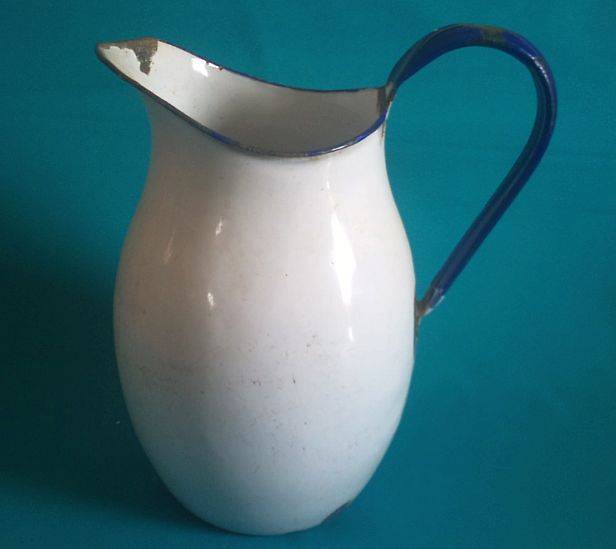 ENAMEL WATER PITCHER JUG