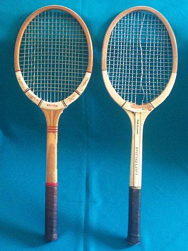 2 OLD WOODEN TENNIS RACQUETS