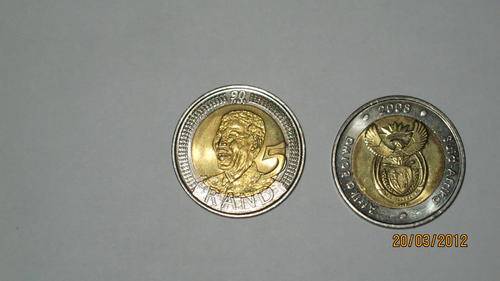 Circulated 2008 R5 Mandela coin