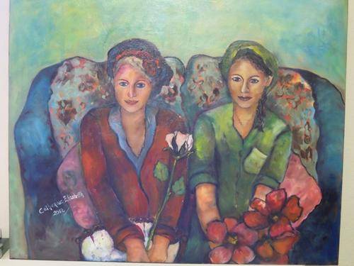 The Gift by Rina Jonker 69 x 56 cm Oil on stretched canvas