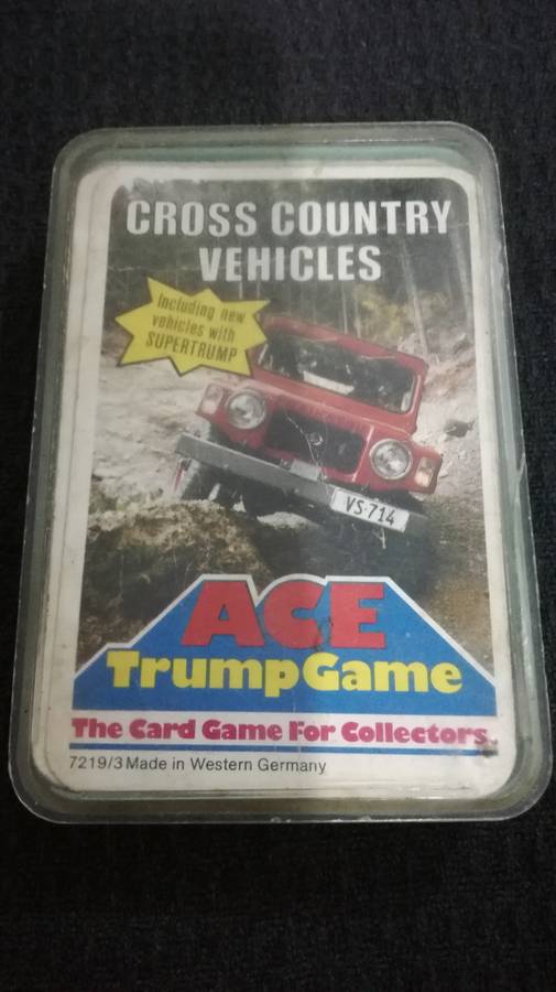 Card Games Collectors` Ace Trump Game Cross Country Vehicles Game