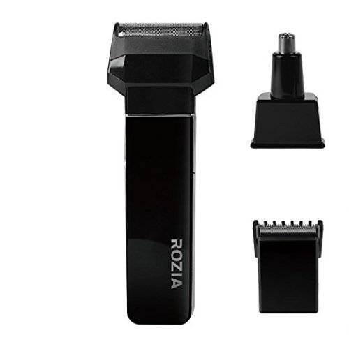 Rozia Premium Men¿s Rechargeable 3-in-1 Travel Electric Hair Clipper, Efficient Nose Trimmer & Handy