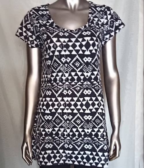 Brown and White Top size Large