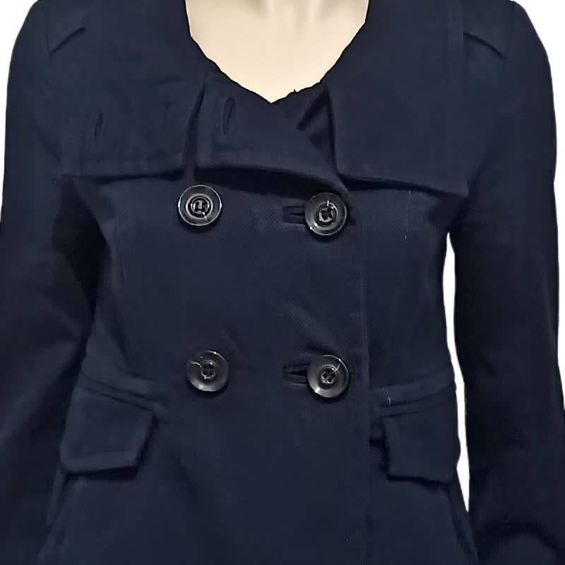 Navy Trench short coat from Mango Suit size medium