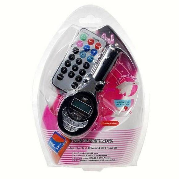 Car FM Transmitter MP3  Player with USB & Memory Card Slot