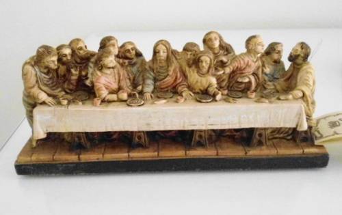CAPODIMONTE STYLE "THE LAST SUPPER" FIGURINE, MADE IN ITALY