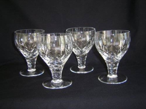 SET OF 4 STUART CRYSTAL GOBLETS