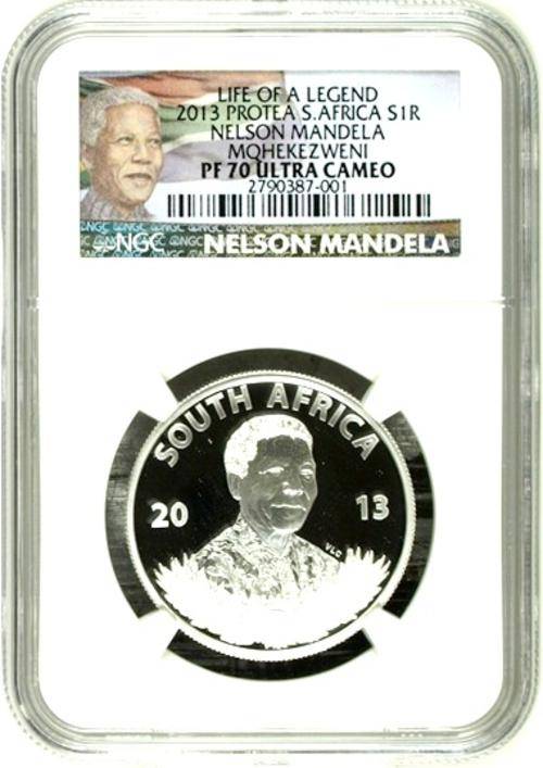 ***PF70- ULTRA CAMEO***FIRST on BoB***MANDELA LABELLED***2013 Protea S1R***Life of a Legend***