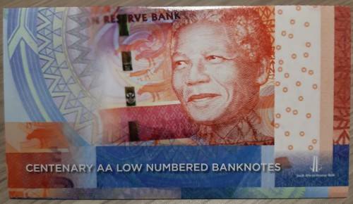 ***HOT OFF THE PRESS!!** SPECIAL Madiba Centenary Issue**Super Low Number - FULL UNC Set #AA494*****