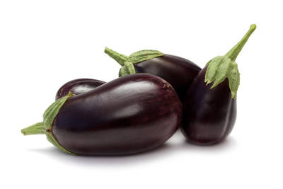 BRINJAL / AUBERGINE / EGGPLANT : "BLACK BEAUTY" : LOT OF 5 SEEDS