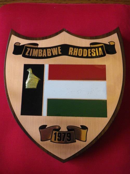 RHODESIA - ZIMBABWE RHODESIA PLAQUE 1979 - UNCOMMON -  MADE BY HT ENTERPRISES