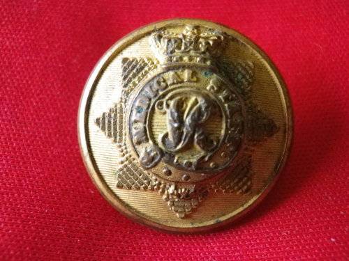 GREAT BRITAIN - MEDICAL STAFF -  OFFICERS GILT QVC TUNIC BUTTON