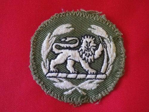 RHODESIAN ARMY- WO2  COMBAT DRESS CLOTH EMBROIDERED ARM BADGE - UDI PERIOD