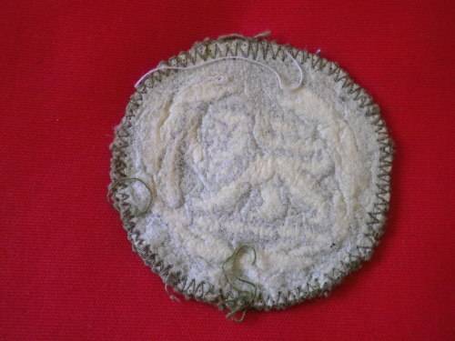 RHODESIAN ARMY- WO2  COMBAT DRESS CLOTH EMBROIDERED ARM BADGE - UDI PERIOD