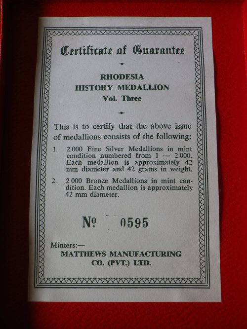 RHODESIAN HISTORY MEDALLION VOL. 3 - RHODESIAN ARMED FORCES