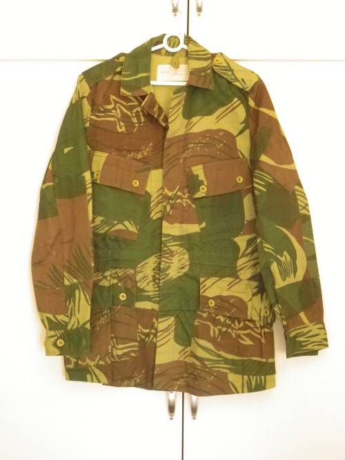 RHODESIAN ARMY CAMO JACKET - UDI PERIOD - MAKERS TAG INDISTINCT - INSCRIBED