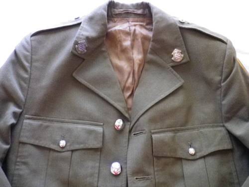 SADF:- ORDNANCE SERVICES CORPS. NO 2 DRESS TUNIC + TROUSERS - INSCRIBED  (Z3131)