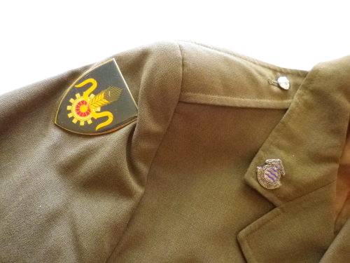 SADF:- ORDNANCE SERVICES CORPS. NO 2 DRESS TUNIC + TROUSERS - INSCRIBED  (Z3131)