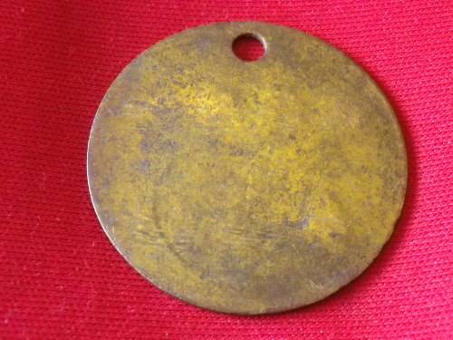 BRITISH SOUTH AFRICA COMPANY. - BSACo -  HUT TAX TOKEN  FOR MALE 1912-13  - AREA "A"  - (4542)