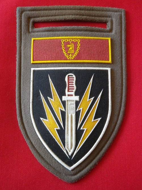 SADF - 61 MECHANISED BRIGADE + ARMY BATTLE SCHOOL COMMAND BAR LH TUPPER FLASH - NO PIN  (70)