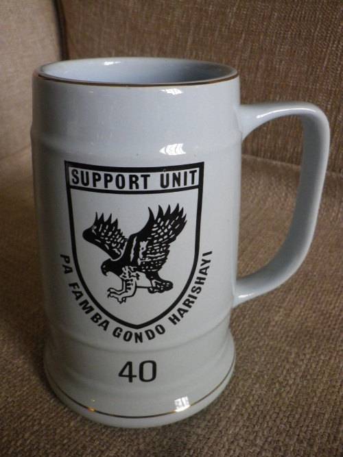 BSAP SUPPORT UNIT COMMEMORATIVE BEER MUG - MADE NORBEL, ZIMBABWE (4820)