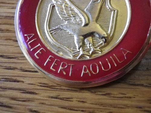 SA  - AWB GILDING METAL + ENAMEL BERET BADGE   (P2)