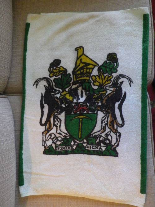 RHODESIAN FLAG TOWEL - MINOR MARKS, ONE SIDED, APPROX 141 CM X 75 CM  - UDI PERIOD