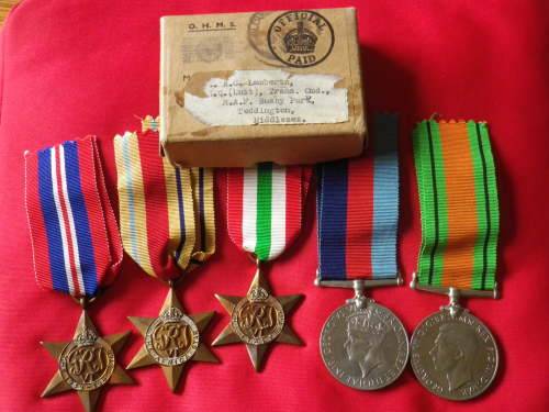 GREAT BRITAIN - RAF WW2 MEDAL GROUP - UNWORN -TO A.G. LAMBERTON - UNRESEARCHED + ORIGINAL BOX (5574)