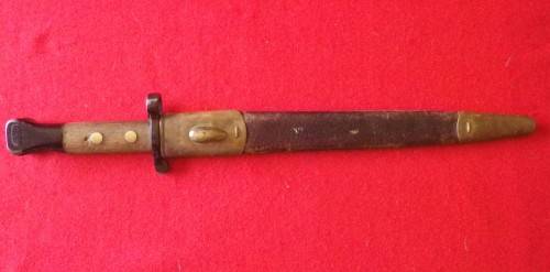 BRITISH- LEE METFORD P1888 MK 2 RIFLE BAYONET + SCABBARD - MADE WILKINSON SEE BELOW (6070)