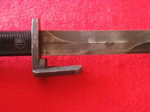 SA / RHODESIA M1 FAL TYPE A BAYONET + METAL SCABBARD - MADE BY FN - SA "UM" STAMP + No. - RARE(6075)
