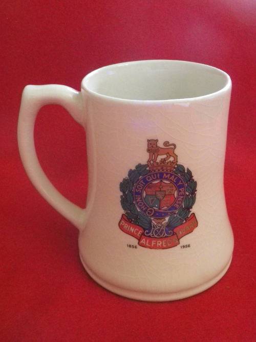 SADF - PRINCE ALFRED'S GUARD 100 YEAR ANNIVERSARY 1956 - BEER MUG - MADE DROSTDY WARE     (4132)