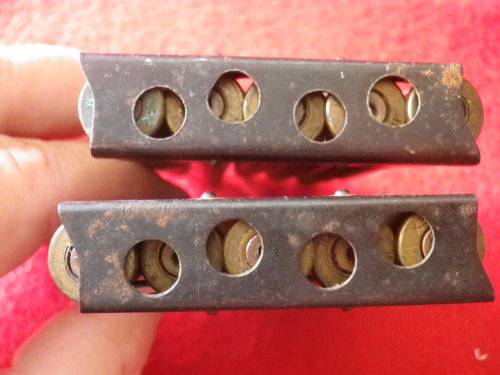 RHODESIAN ARMY ISSUED 2 X CLIPS OF .303 DRILL ROUNDS WITH ORIGINAL WOOD HEADS - SEE BELOW  (2242)