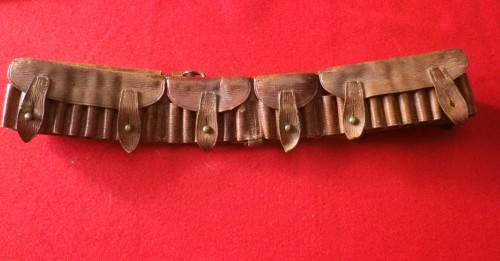 BRITISH LEE METFORD P1897 BOER WAR LEATHER BANDOLIER - MADE BARNSBY 1901 - SEE BELOW  (6574)