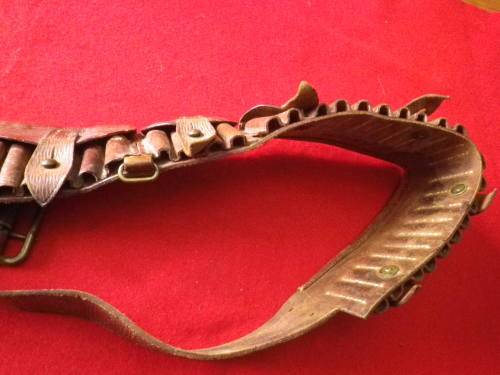 BRITISH LEE METFORD P1897 BOER WAR LEATHER BANDOLIER - MADE BARNSBY 1901 - SEE BELOW  (6574)