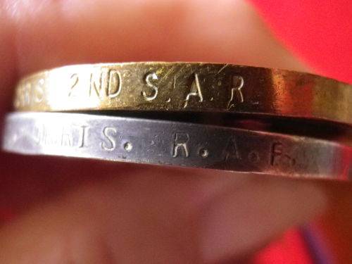 SA / GB WW1 WAR MEDAL(RAF) + VICTORY MEDAL(2SAR) TO P.L. MORRIS + RESEARCH,SEE/READ MORE BELOW(6649)