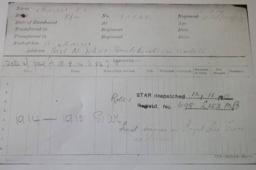 SA / GB WW1 WAR MEDAL(RAF) + VICTORY MEDAL(2SAR) TO P.L. MORRIS + RESEARCH,SEE/READ MORE BELOW(6649)
