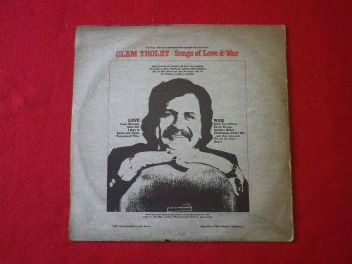 RHODESIA - CLEM THOLET "SONGS OF LOVE & WAR" LP  - INCL. "RHODESIANS NEVER DIE" + LYRICS     (G6666)