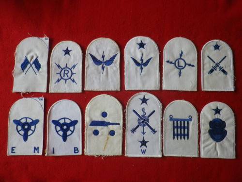 SA  NAVY LOT - 12 X ARM BADGES FOR TROPICAL AND AWD DRESS      (509)