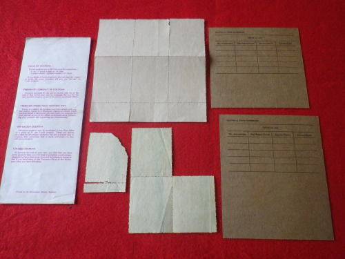 RHODESIA - TOURISM PAMPHLET RE RATION COUPONS + 1 & 5 UNIT COUPONS + 2 X FUEL RATION CARDS    (3864)