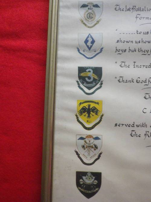 RHODESIA - RLI ORIGINAL CERTIFICATE OF SERVICE - C/SGT F. GERBER  - FRAMED 54X40cm  (3885)