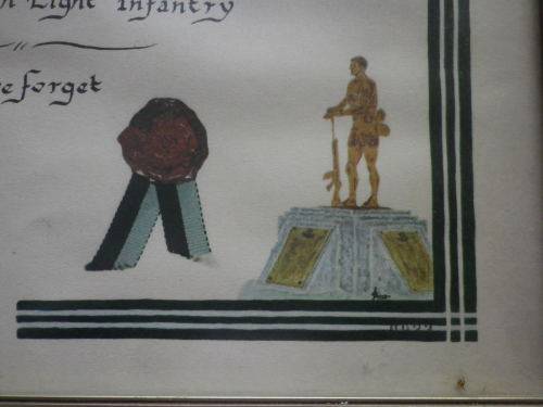 RHODESIA - RLI ORIGINAL CERTIFICATE OF SERVICE - C/SGT F. GERBER  - FRAMED 54X40cm  (3885)