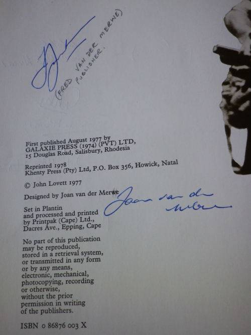 RHODESIA - "CONTACT" BY JOHN LOVETT - HC + DW - PSE SEE MANY SIGNIFICANT SIGNATURES IN PICS (3918)