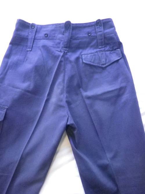 RHODESIA BSAP -  RIOT UNIFORM - DENIM BUNNY JACKET WITH TRAFFIC SLEEVES + TROUSERS + WEB BELT (7445)